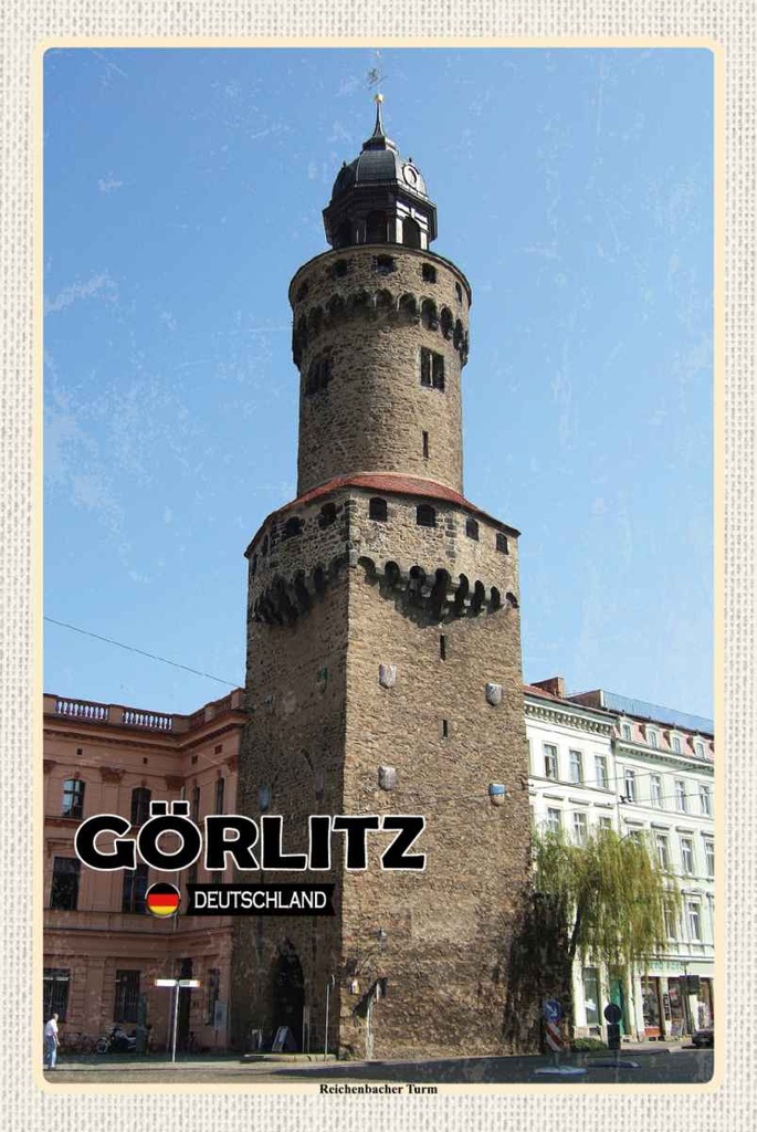 Holzschild 30x20 cm Görlitz Reichenbacher Turm