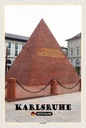 Holzschild 30x20 cm Karlsruhe Pyramide Architektur Bildmotiv Reisemotiv Abenteuer Reisen