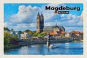 Holzschild 20x30 cm Magdeburg Dom Fluss Architektur Bildmotiv Reisemotiv Abenteuer Reisen