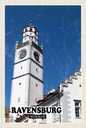 Holzschild 30x20 cm Ravensburg Blaserturm Architektur Bildmotiv Reisemotiv Abenteuer Reisen
