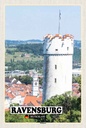 Holzschild 30x20 cm Ravensburg Mehlsack Architektur Bildmotiv Reisemotiv Abenteuer Reisen