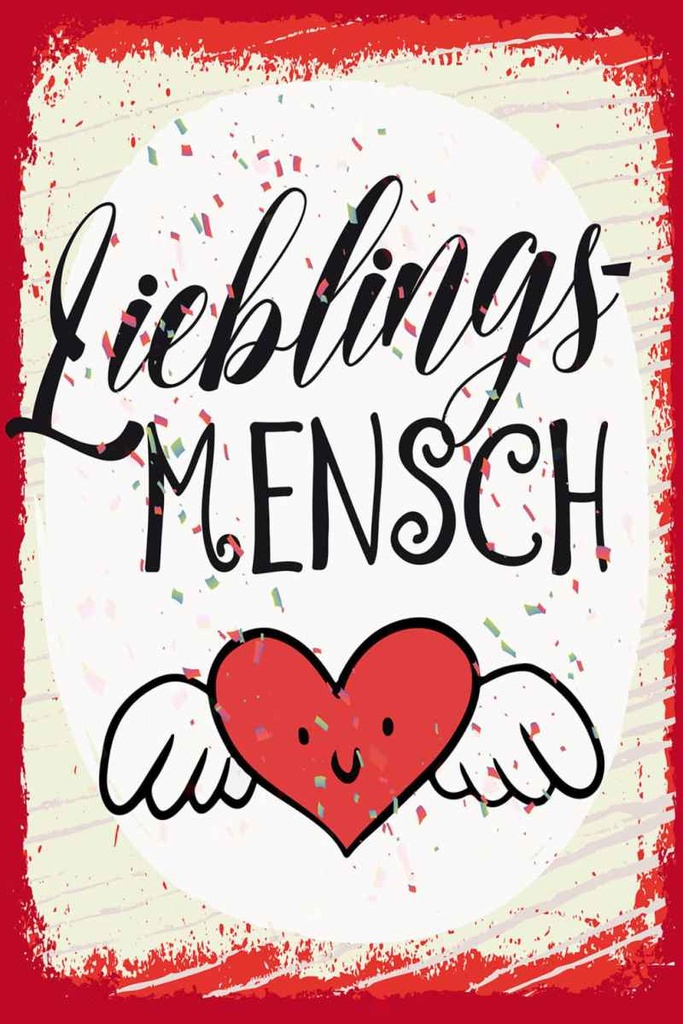 Holzschild 30x20 cm Lieblingsmensch Herz Engel