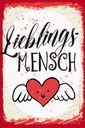 Holzschild 30x20 cm Lieblingsmensch Herz Engel