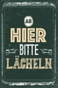 Holzschild 30x20 cm Ab hier bitte lächeln