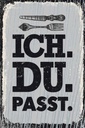 Holzschild 30x20 cm Ich Du passt Gabel Messer