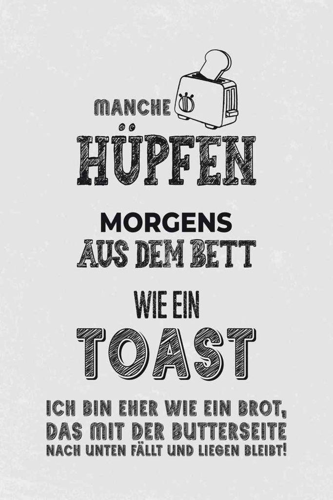Holzschild 30x20 cm ich wie Brot nach unten fällt