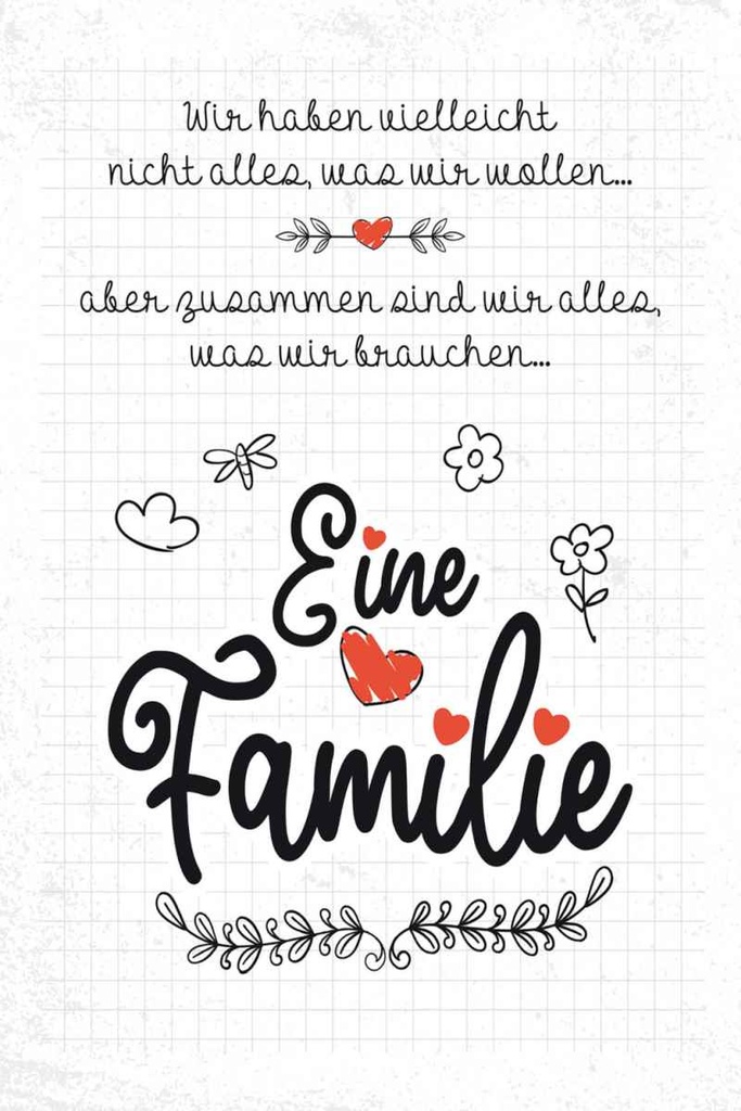 Holzschild 30x20 cm Familie Wir haben nicht alles aber