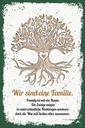 Holzschild 30x20 cm Wir sind Familie alles zusammen