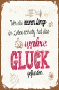Holzschild 30x20 cm Wer kleine Dinge schätzt hat Glück