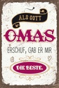 Holzschild 30x20 cm Gott gab mir die beste Oma