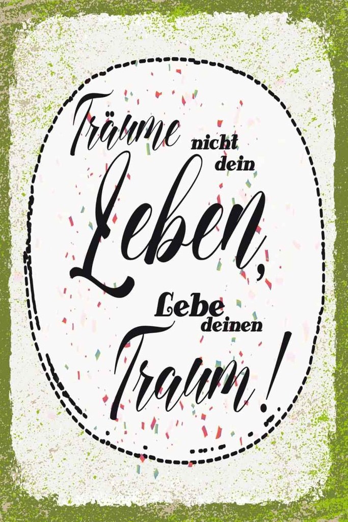 Holzschild 30x20 cm träume nicht dein Leben lebe Traum
