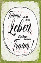 Holzschild 30x20 cm träume nicht dein Leben lebe Traum