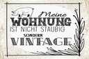 Holzschild 20x30 cm Wohnung nicht staubig Vintage
