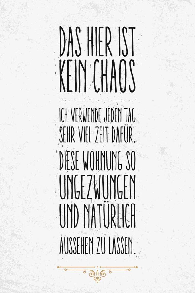Holzschild 30x20 cm Wohnung hier kein Chaos