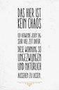 Holzschild 30x20 cm Wohnung hier kein Chaos