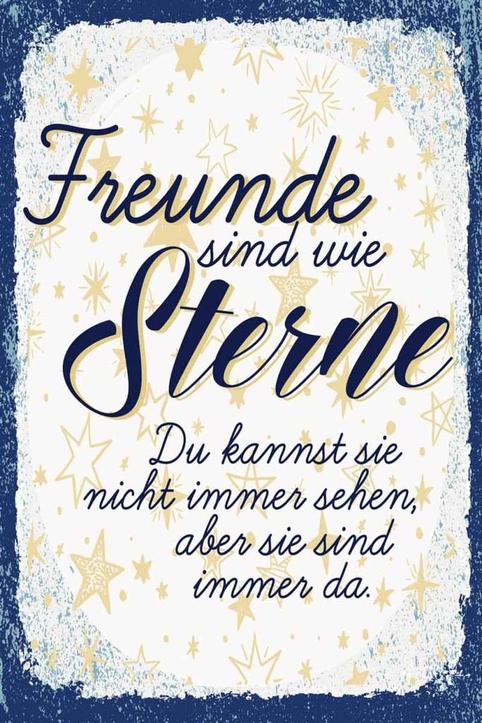 Holzschild 30x20 cm Freunde wie Sterne sind immer da