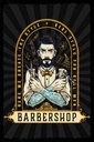Holzschild 30x20 cm Barbershop Here we greate Style