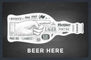 Holzschild 20x30 cm Beer here Flasche Bier