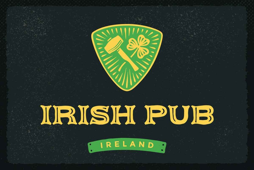 Holzschild 20x30 cm Ireland Irish pub Alkohol
