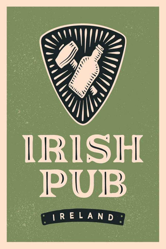 Holzschild 30x20 cm Ireland Irish pub