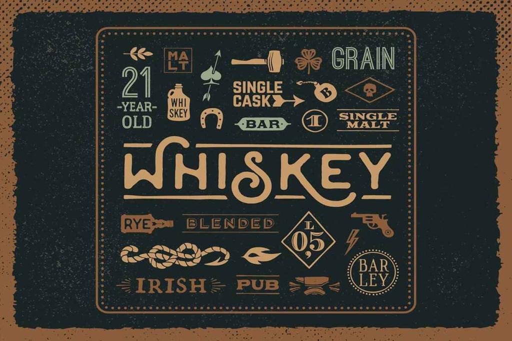 Holzschild 20x30 cm Whiskey blended irish pub