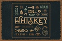 Holzschild 20x30 cm Whiskey blended irish pub