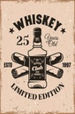 Holzschild 30x20 cm Whiskey 25 years Limited Edition