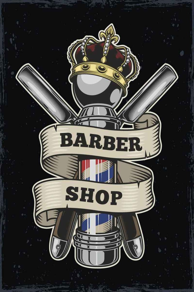 Holzschild 30x20 cm Barbershop Friseur Salon Haare