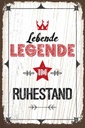 Holzschild 30x20 cm Lebende legende im Ruhestand