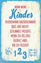 Holzschild 30x20 cm Kinder wenn ich bis drei zähle