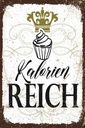 Holzschild 30x20 cm Cupcake Kalorien reich