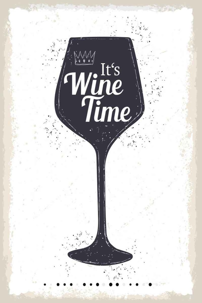 Holzschild 30x20 cm Wein It´s Wine Time
