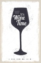 Holzschild 30x20 cm Wein It´s Wine Time