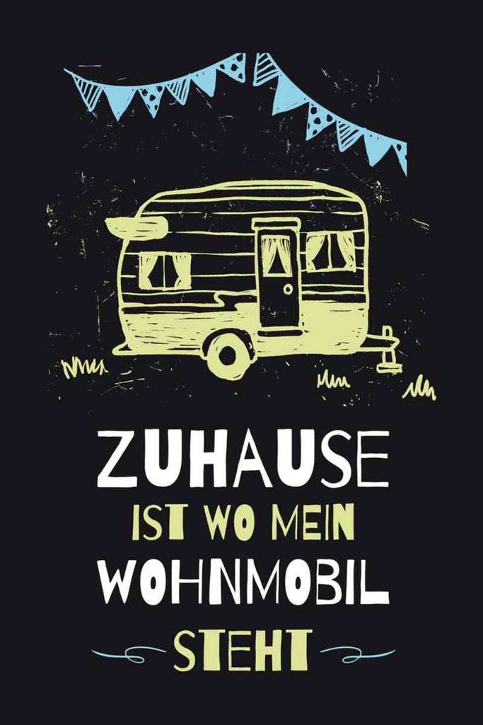 Holzschild 30x20 cm Zuhause ist wo mein Wohnmobil