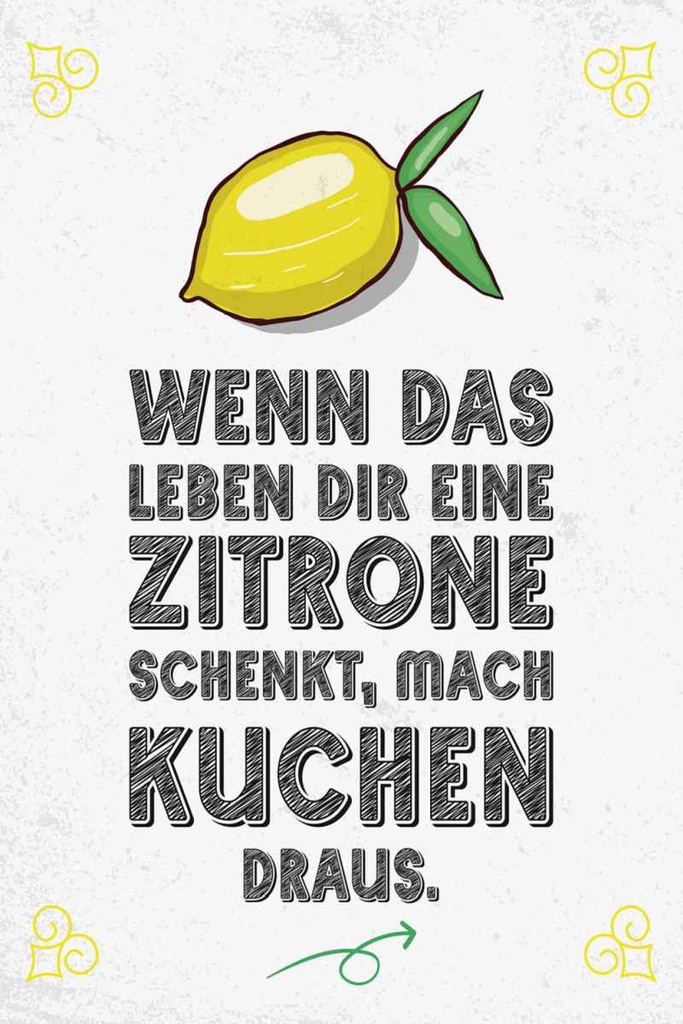 Holzschild 30x20 cm Wenn das Leben dir Zitrone schenkt
