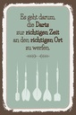 Holzschild 30x20 cm Darts zur richtigen Zeit werfen