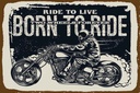 Holzschild 20x30 cm Ride to live Born to ride