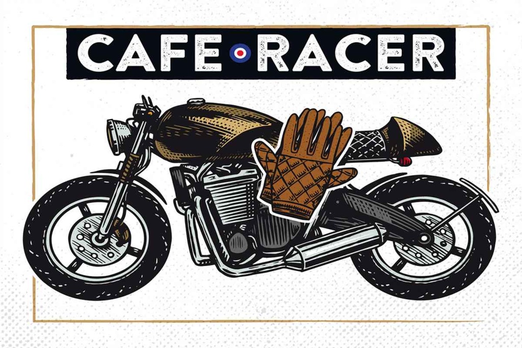 Holzschild 20x30 cm Motorcycle Cafe Racer Motorrad
