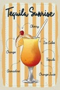 Holzschild 30x20 cm Tequila Sunrise Cherry Orange