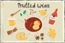 Holzschild 20x30 cm Mulled Wine Anise Honey Apple
