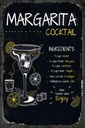 Holzschild 30x20 cm Margarita Cocktail Recipe