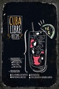 Holzschild 30x20 cm Cuba Libre Cocktail Recipe