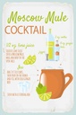 Holzschild 30x20 cm Moscow Mule Cocktail Recipe