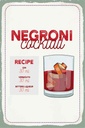 Holzschild 30x20 cm Negron Cocktail Recipe GIN