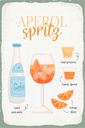 Holzschild 30x20 cm Aperol Spritz Cocktail Recipe