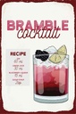 Holzschild 30x20 cm Bramble Cocktail Recipe Gin