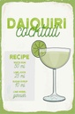 Holzschild 30x20 cm Daiquiri Cocktail Recipe