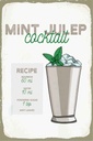 Holzschild 30x20 cm Mint Julep Cocktail Recipe