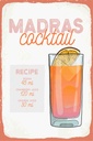 Holzschild 30x20 cm Madras Cocktail Recipe Vodka