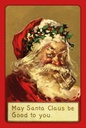 Holzschild 30x20 cm Christmas Santa Claus lustig